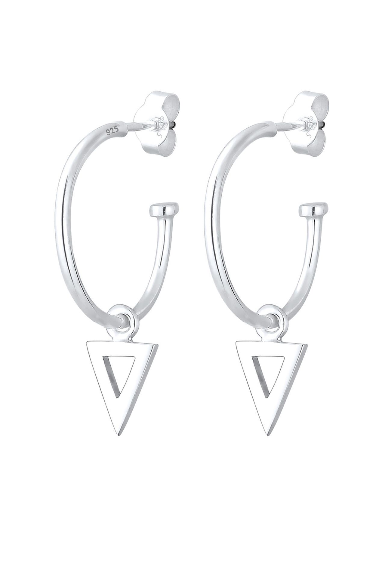 ELLI Ohrringe Creole Dreieck Geo Trend 925 Sterling Silber Silber, Bild 1