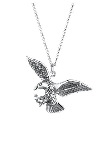 KUZZOI Kette Halskette mit Anhänger Vogel 925 Sterling Silber Silber