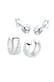 Ohrringe Creole Set silber