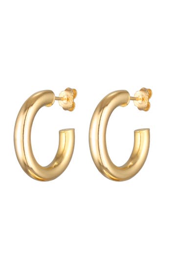 ELLI PREMIUM Ohrringe Creolen Halbcreolen Ohrstecker 925 Silber Gold