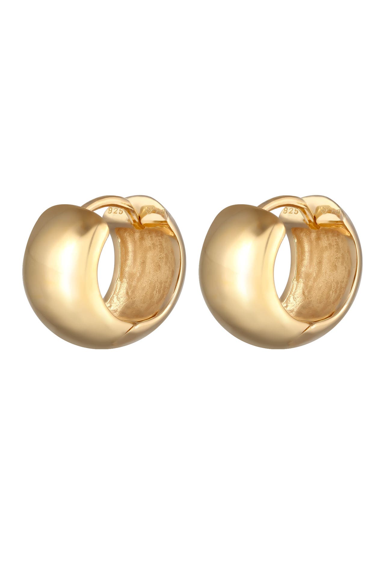 ELLI PREMIUM Ohrringe Creolen 925 Sterling Silber vergoldet Gold, Bild 1