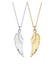 Kette Flügel Partnerkette Bicolor 925 Sterling Silber vergoldet Silber