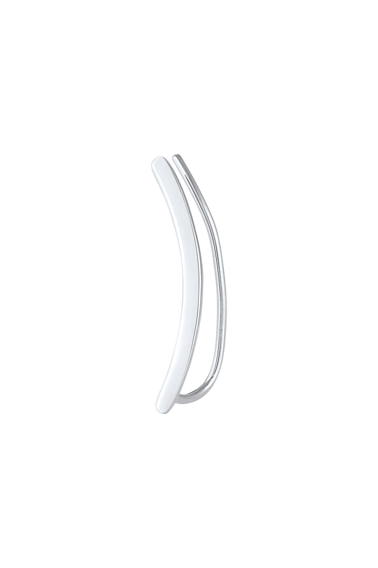 ELLI Ohrringe Single Earclimber Ohrklemme Gewölbt 925 Silber Silber, Bild 1