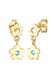 Ohrringe Kinder Ohrhänger Blume Blüte 925 Silber, mit Kristallen von Swarovski® Gold