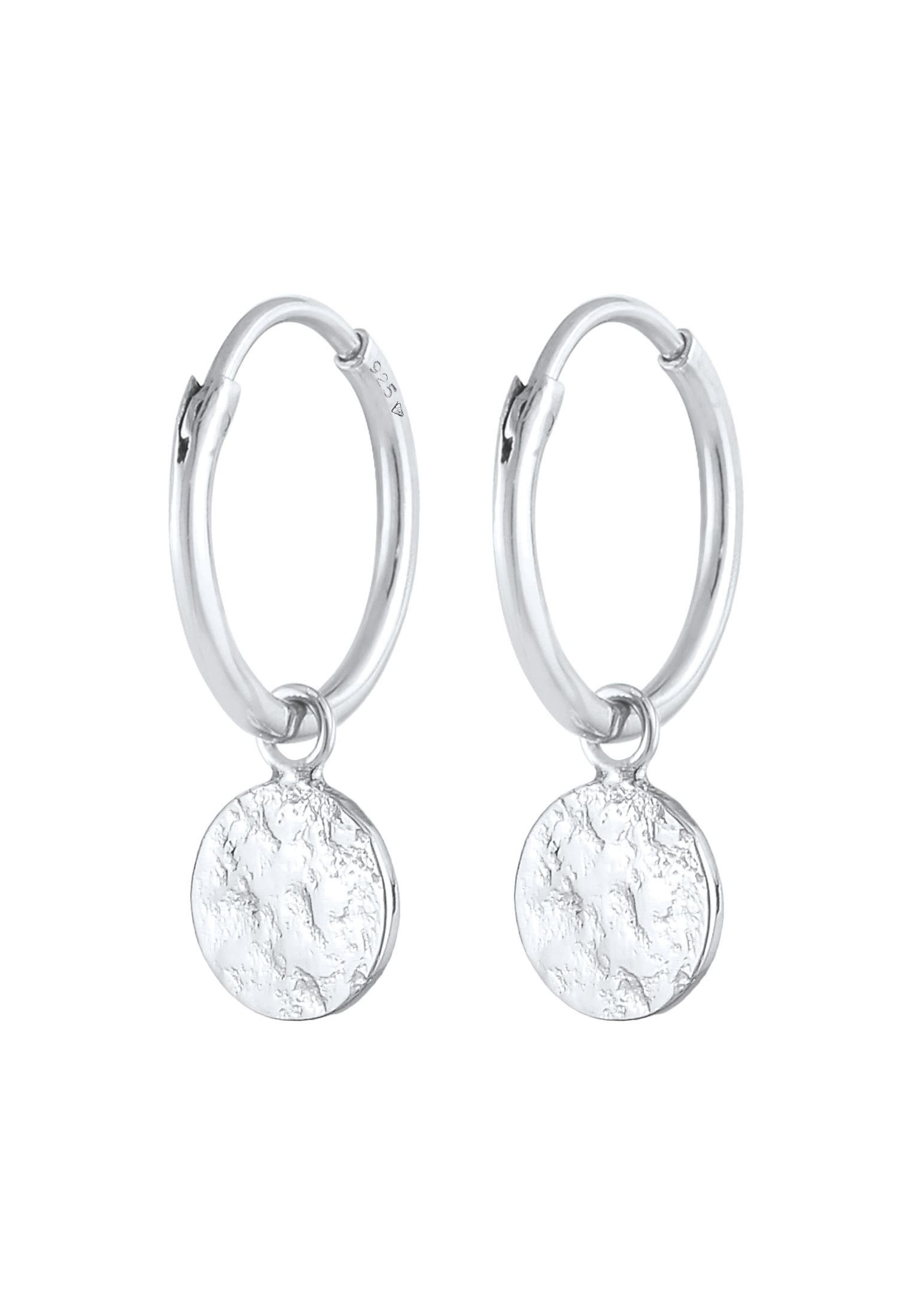 Elli Ohrstecker Aus 925 Sterling Silber – Gehämmert, Antik-Optik, Handgefertigt & Stylisch