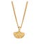 Kette Ginkgo Blatt Anhänger Natur 375er Gelbgold Gold