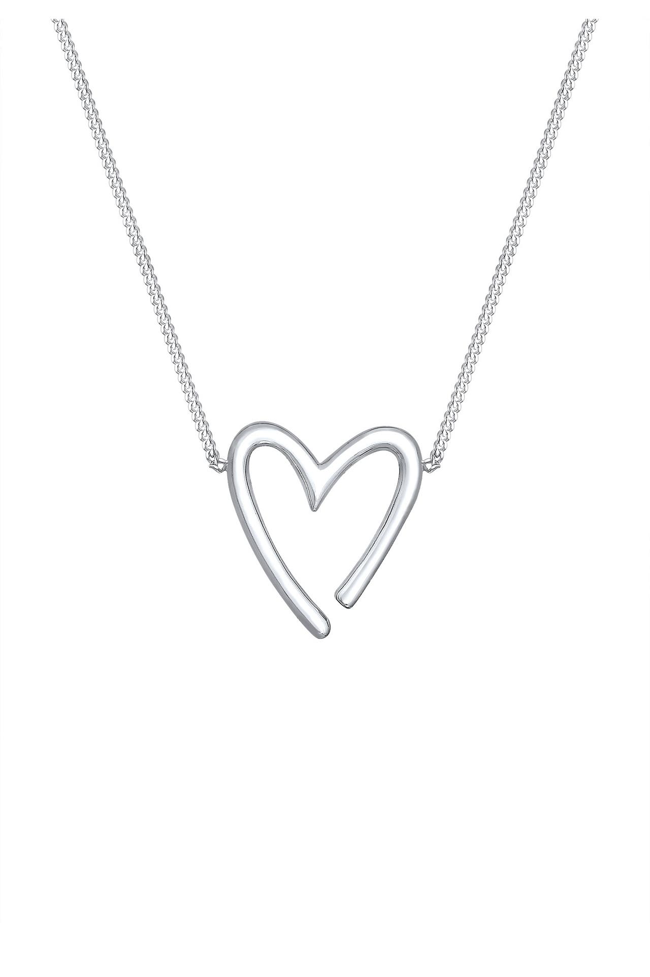 ELLI Kette Anhänger Herz 925 Sterling Silber Silber, Bild 1
