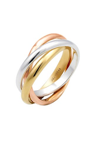 ELLI Ring Wickelring Trio Trini Basic Schmuck Geschenk 925 Silber Dreifarbig