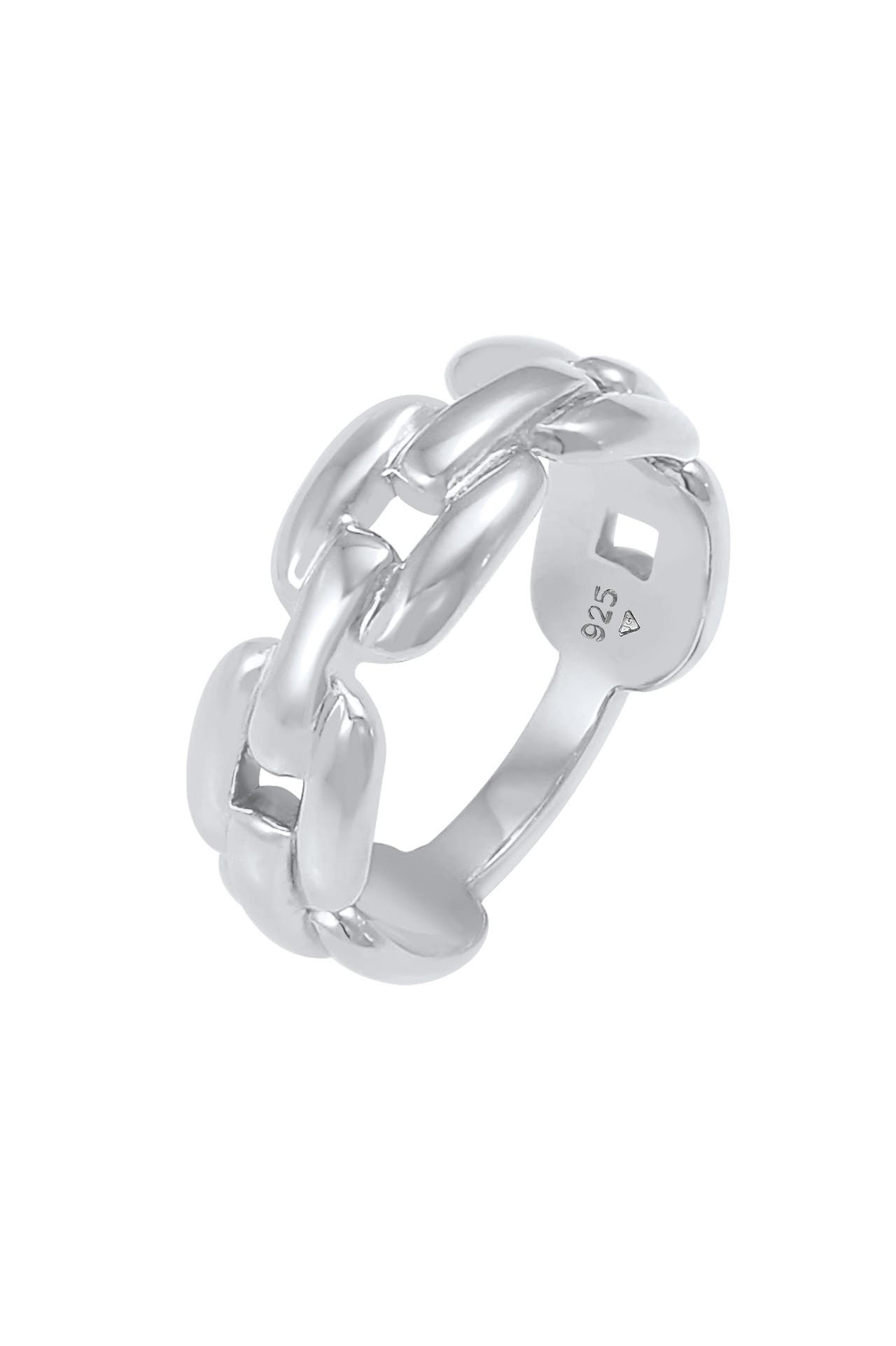 ELLI Ring Glieder Panzer Design 925 Silber, Bild 1