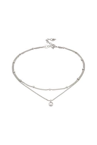 ELLI Kette Layer Kugeln Weiß 925 Sterling Silber, mit Kristallen von Swarovski® Silber