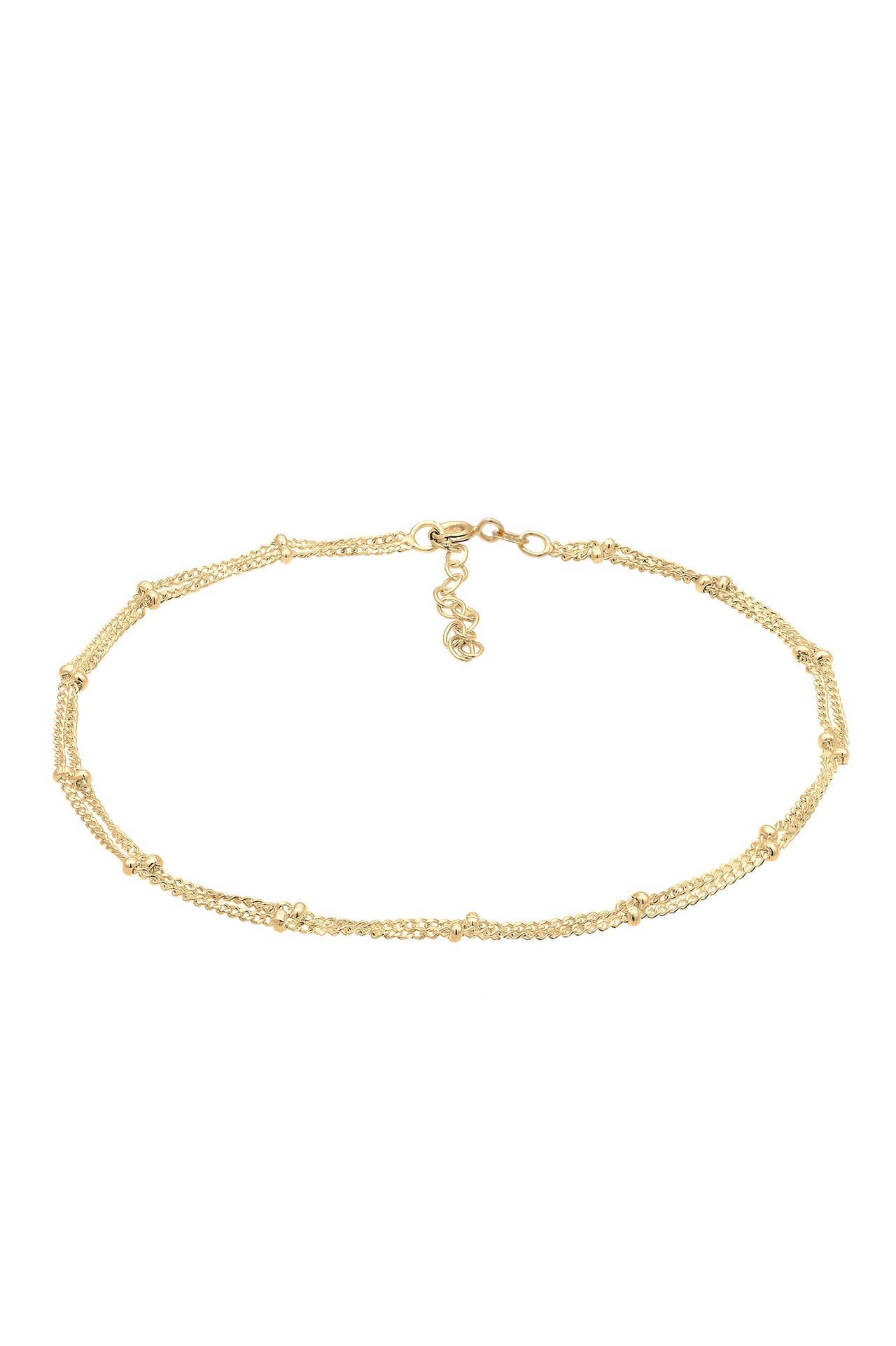 ELLI Fusskettchen Fußkette mit Kugeln Zeitlos Schmuck Geschenk 925 Silber Gold, Bild 1