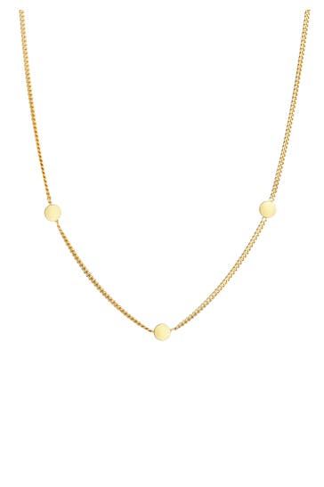 ELLI PREMIUM Kette Plättchen Kreis Rund Coin Boho 375 Gelbgold Gold