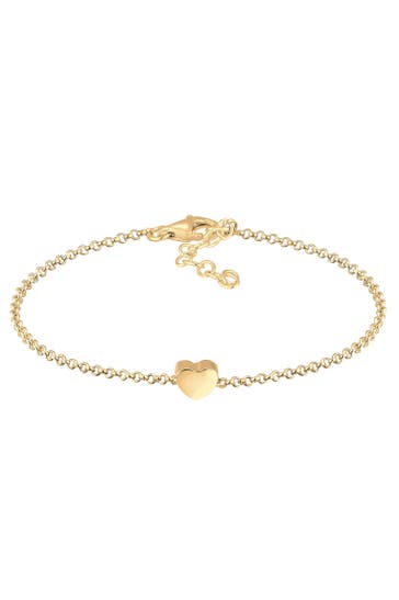 ELLI Armband Armkette Herz Love Basic 925 Silber Gold
