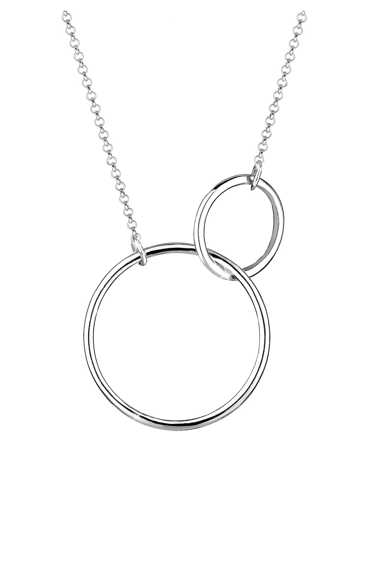 ELLI Kette Kreis Rund Ring Schlicht 925 Silber Silber, Bild 1