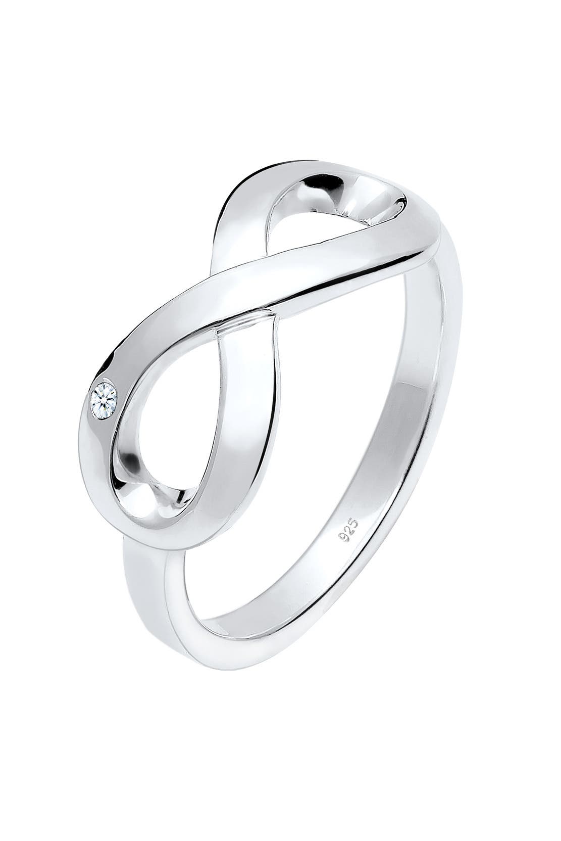 ELLI DIAMONDS Ring Infinity Diamant Weiß Brillantschliff (0.015 ct) 925 Sterling Silber Weiß, Bild 1