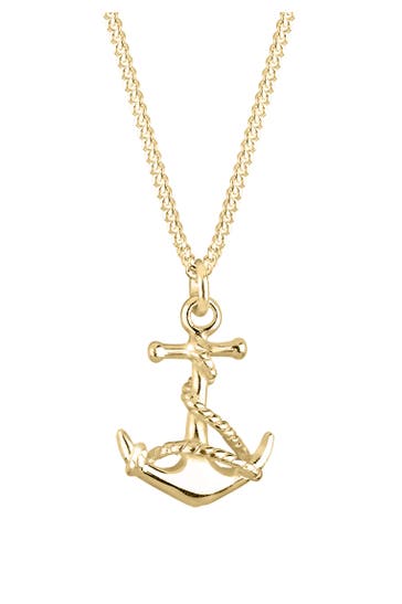 ELLI Kette Anker Anhänger Maritim 925 Silber Gold