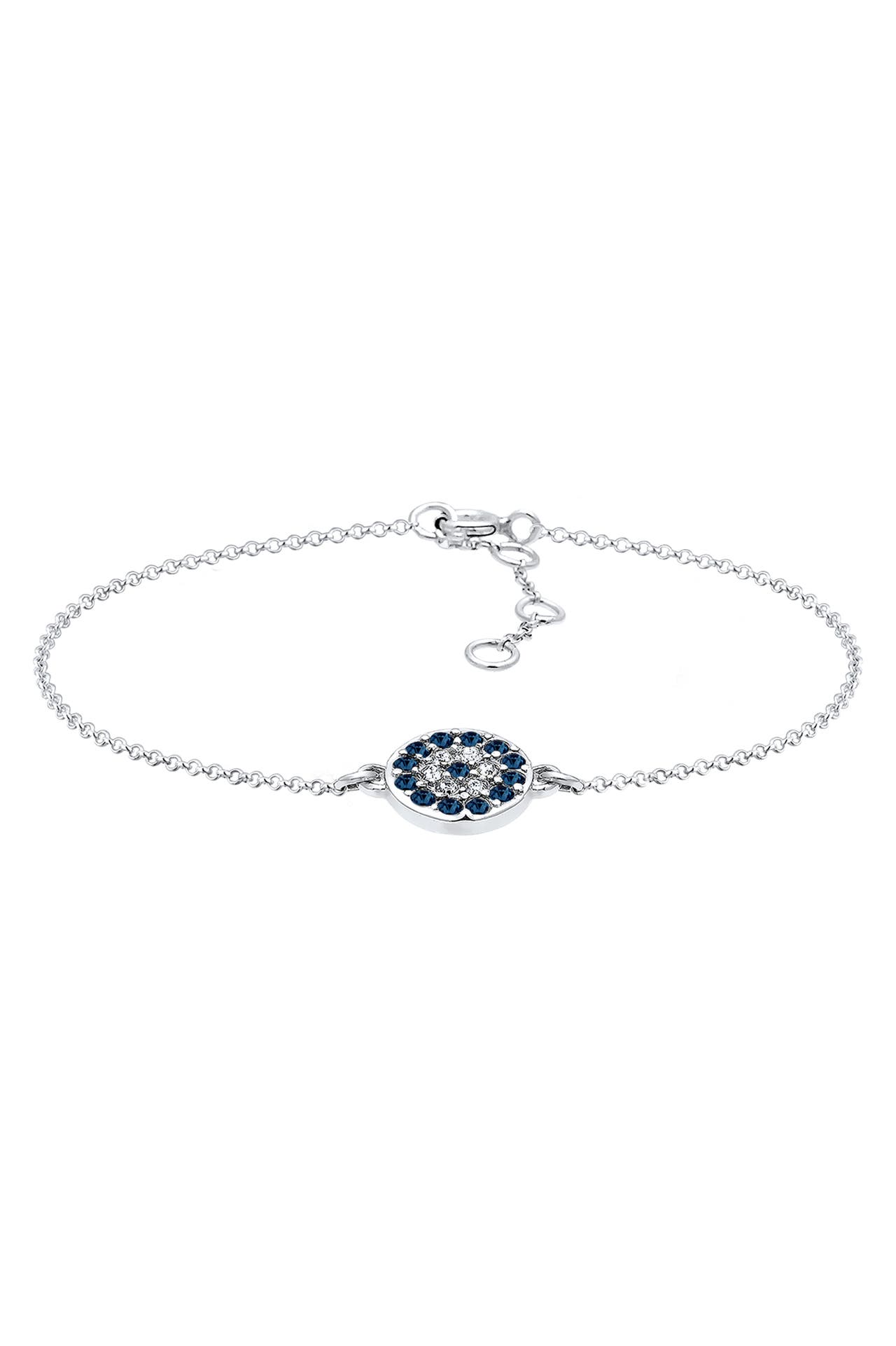 ELLI Armband Blüte Kreis Silbert, mit Kristallen von Swarovski® Blau, Bild 1