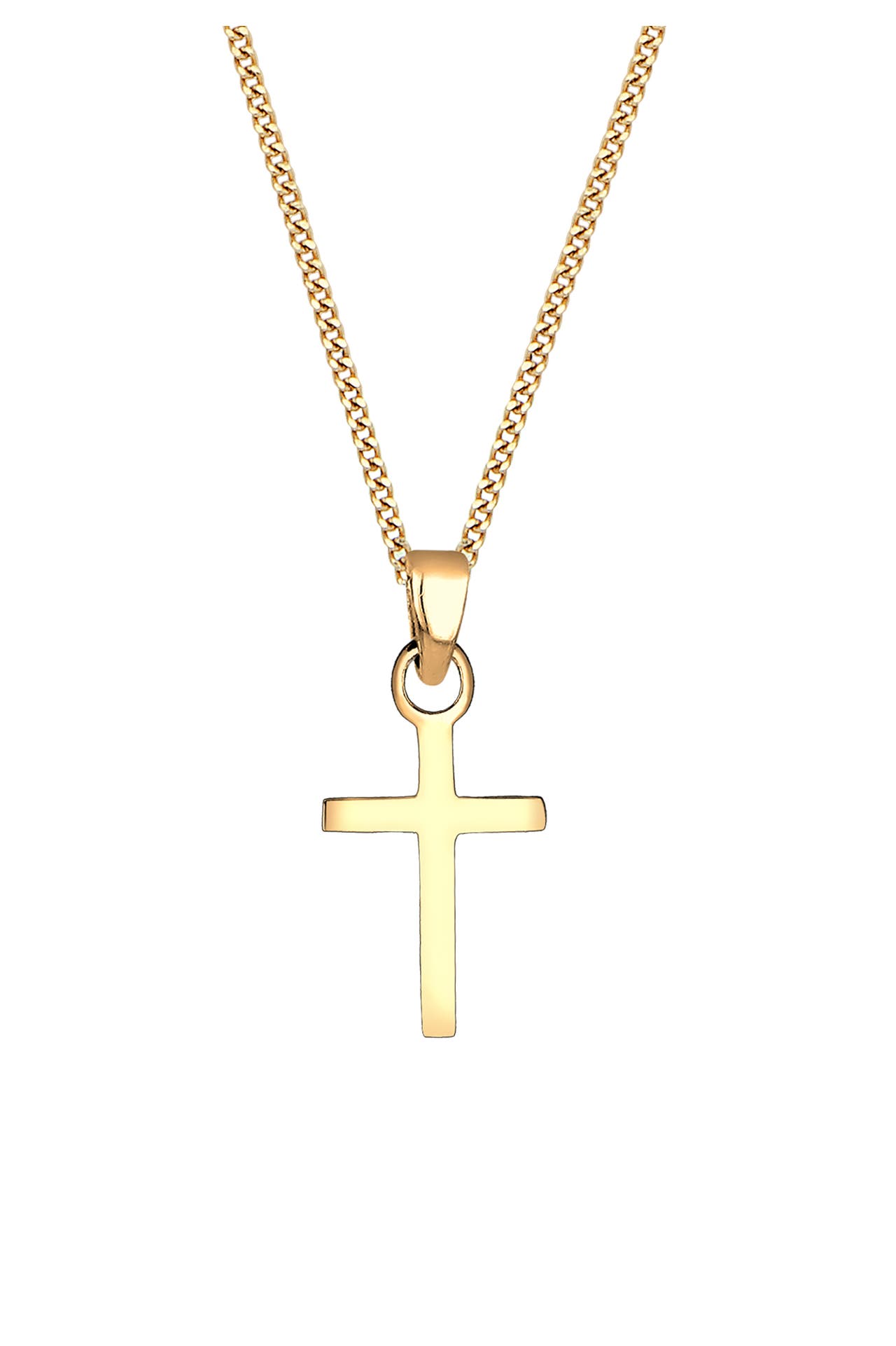 ELLI PREMIUM Kette Kreuz Konfirmation Kommunion Glaube 585 Gelbgold Gold, Bild 1