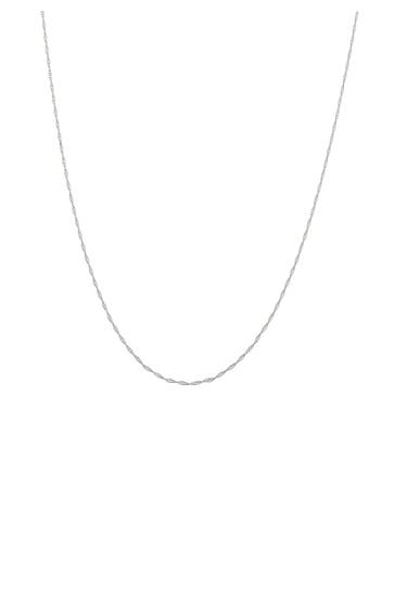 KUZZOI Kette Basic Gliederkette Gedreht 925 Sterling Silber Silber