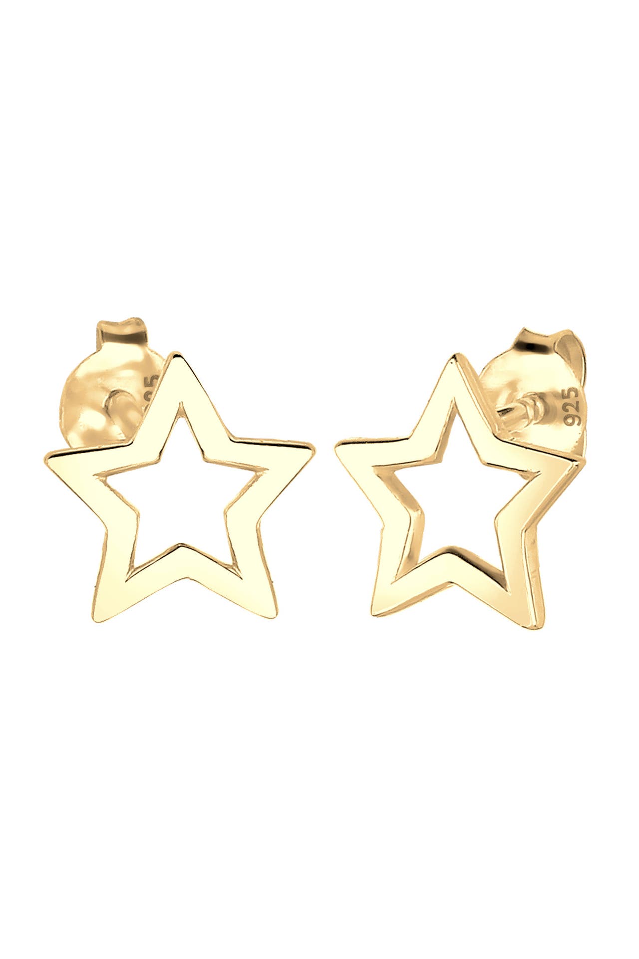 ELLI Ohrringe Stecker Stern Trend Astro 925 Silber Gold, Bild 1