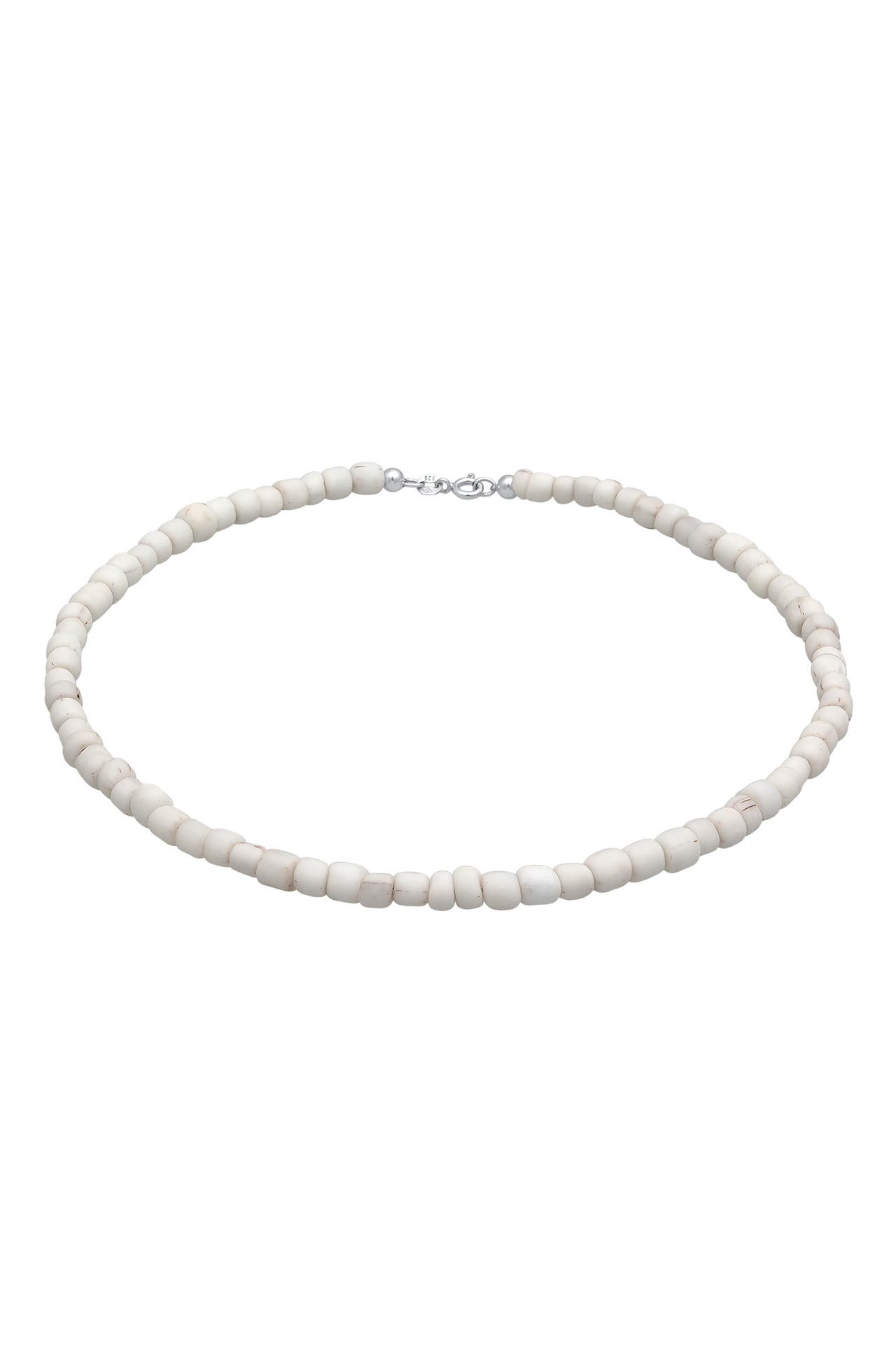ELLI Kette Choker Glasperlen 925 Silber Weiß, Bild 1