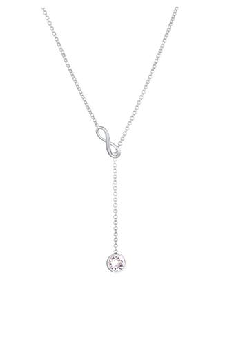 ELLI Kette Y-Kette Infinity Unendlichkeit 925 Silber, mit Kristallen von Swarovski® Silber