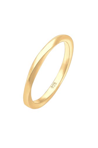 ELLI Ring Gedreht Trend Basic 925er Silber Gold