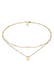 Kette Choker Layer Perlen Plättchen 925 SIlber Gold