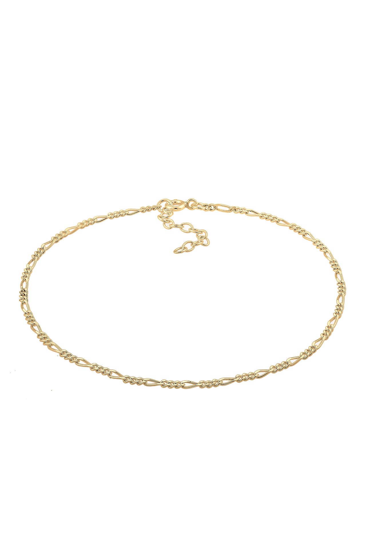 ELLI Fusskettchen Figaro Fußkettchen Basic 925 Silber Gold, Bild 1