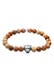 Armband Herren Achat Tigerkopf Bead Oxidiert 925 Silber Braun