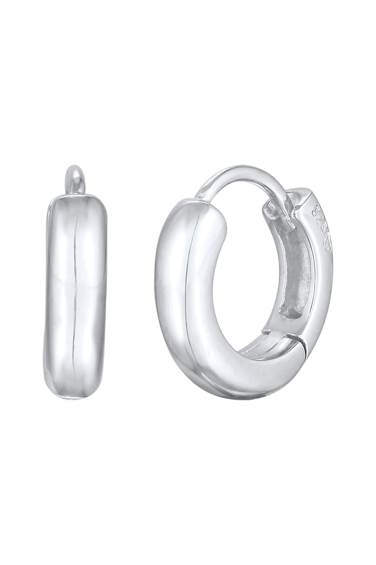 ELLI Ohrringe Creolen Scharnier Basic Rund 925 Silber Silber, Bild 1