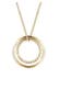 Kette Kreis 925 Sterling Silber Bicolor Gold