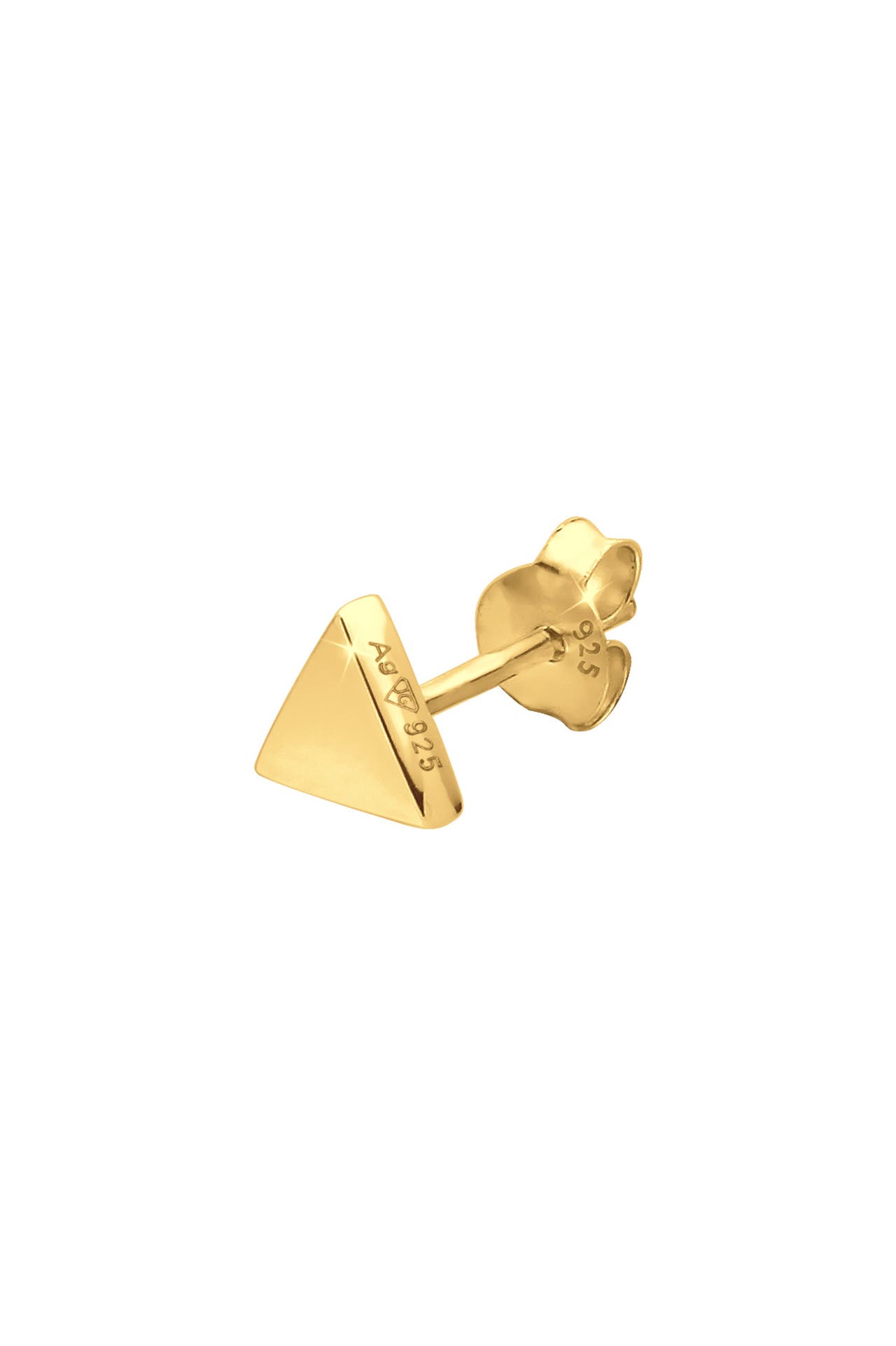 ELLI Ohrringe Single Ohrstecker Dreieck Geo 925 Silber Gold, Bild 1