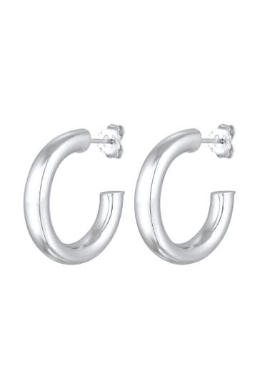 ELLI PREMIUM Ohrringe Creolen Halbcreolen Ohrstecker 925 Silber Silber
