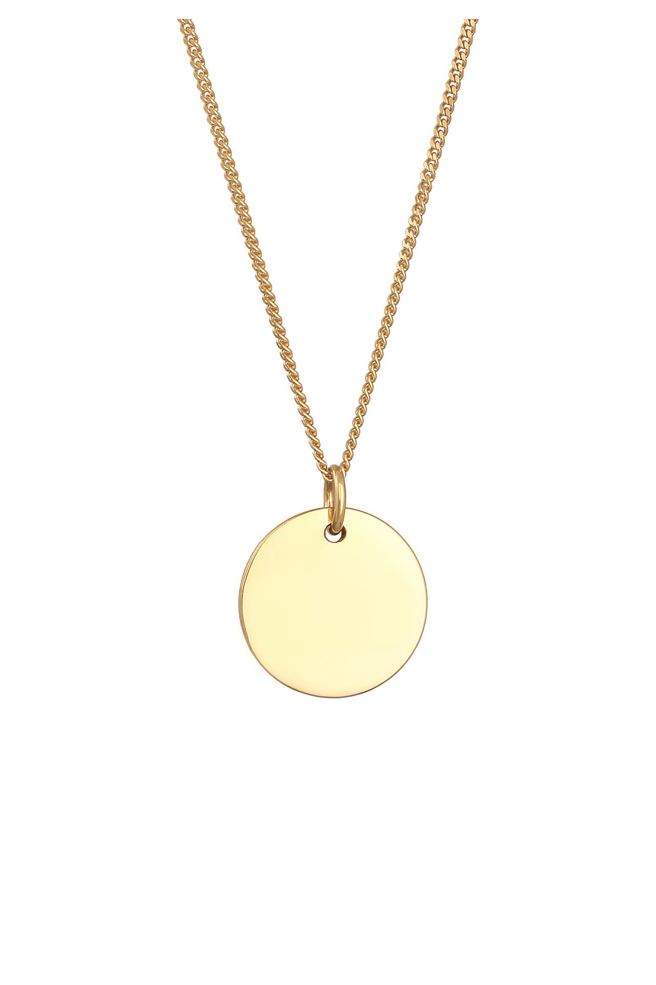 ELLI Kette Basic Plättchen Panzerkette 925 Silber Gold, Bild 1