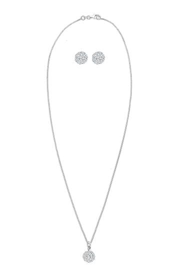ELLI Schmuckset Kugel Elegant 925 Silber, mit Kristallen von Swarovski® Silber