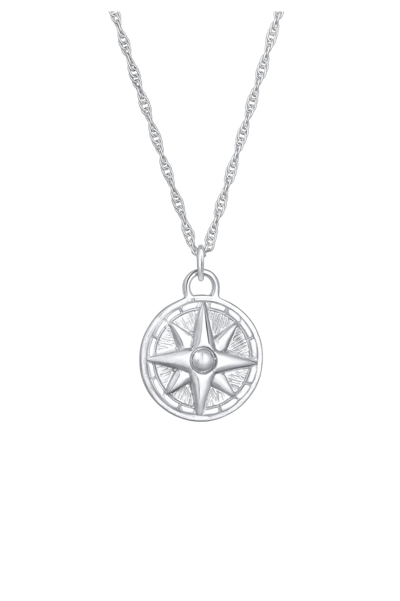 ELLI Kette Windrose Kompass Anhänger 925 Silber Silber, Bild 1