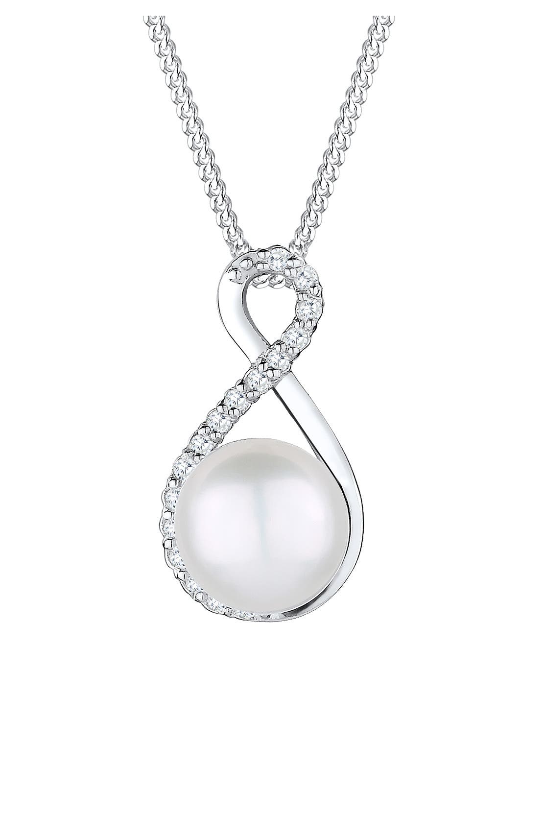 ELLI PREMIUM Kette Infinity Zirkonia Weiß 925 Sterling Silber Weiß, Bild 1
