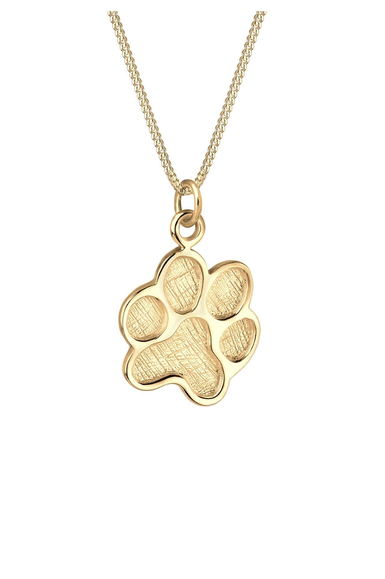 ELLI Kette Pfote Symbol Hund 925 Silber Gold, Bild 1
