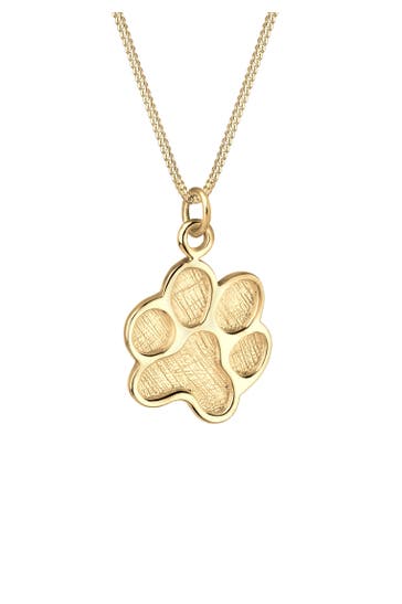ELLI Kette Pfote Symbol Hund 925 Silber Gold