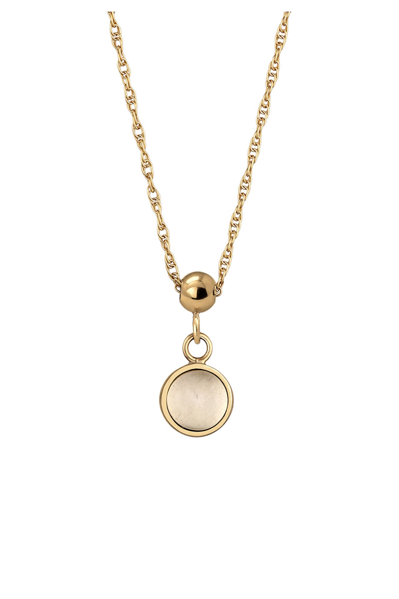 ELLI PREMIUM Kette Geburtsstein Edelstein Solitär 925 Sterling Silber vergoldet Weiß, Bild 1