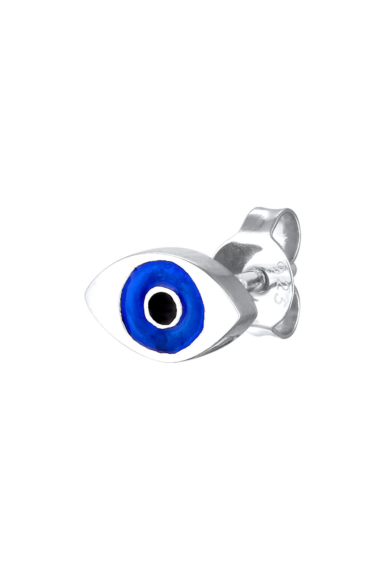 ELLI Ohrringe Single Ohrstecker Evil Eye Symbol Emaille 925 Silber Silber, Bild 1