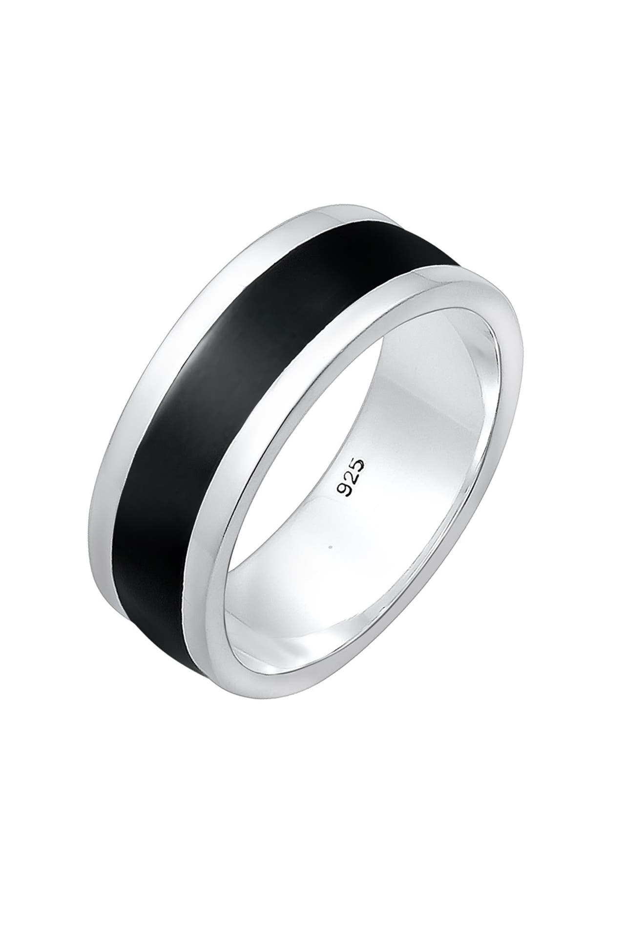 KUZZOI Ring Basic Geo Emaille 925 Silber zweifarbig, Bild 1