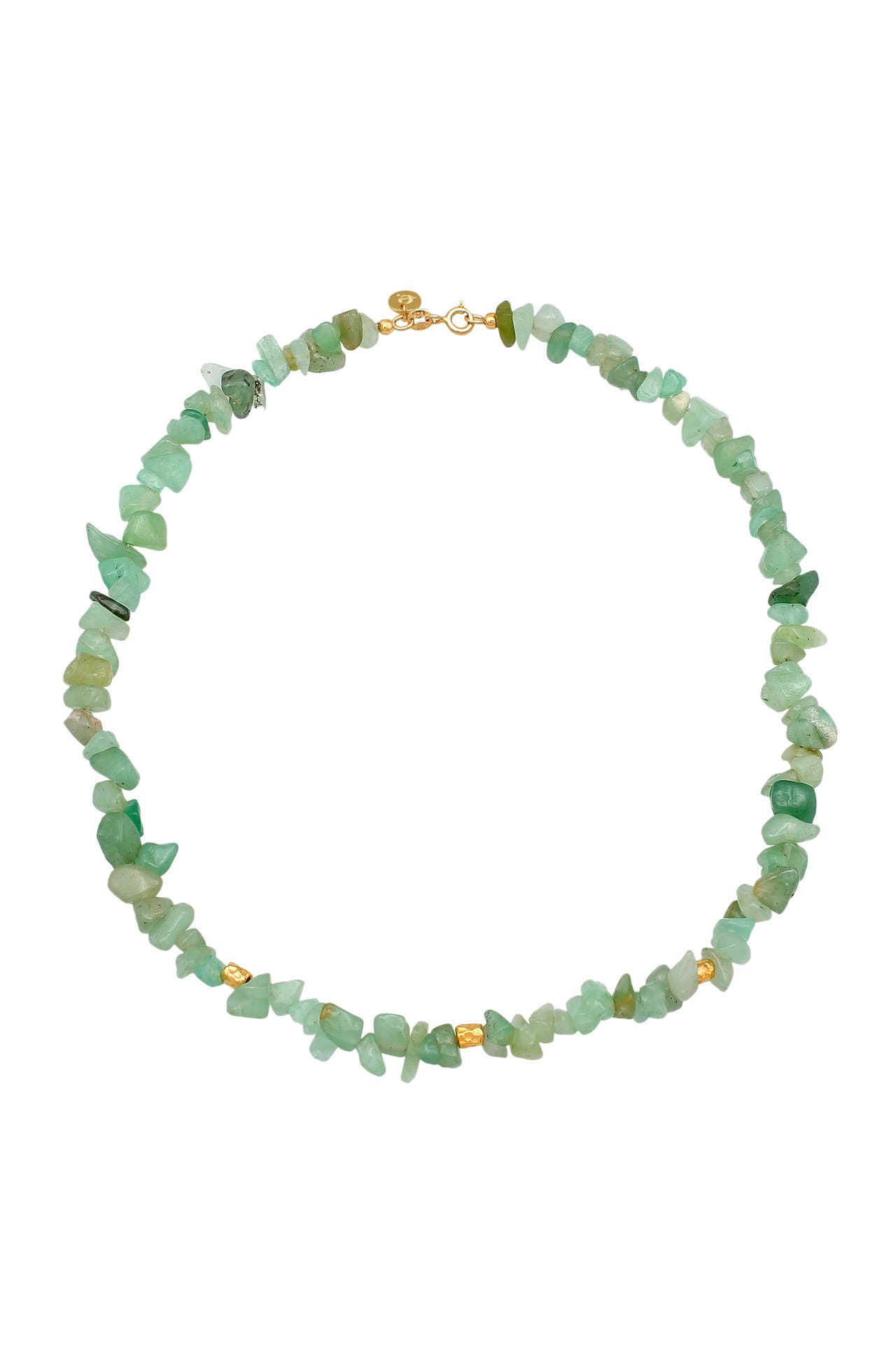 ELLI PREMIUM Kette Aventurin Choker 925 Silber Hellgrün, Bild 1