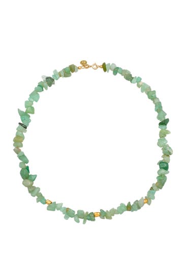 ELLI PREMIUM Kette Aventurin Choker 925 Silber Hellgrün