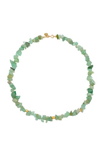 ELLI PREMIUM Kette Aventurin Choker 925 Silber Hellgrün