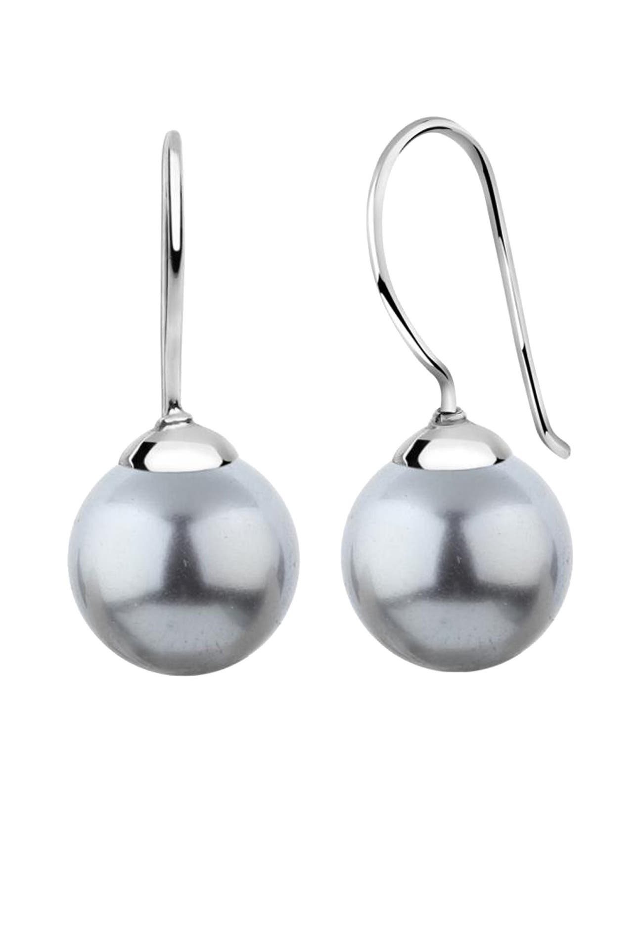 NENALINA Ohrringe Hänger Basic Synthetische Perle 925 Silber Silber, Bild 1