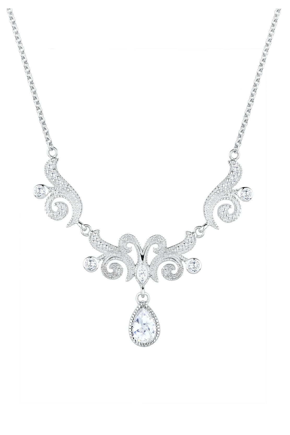 ELLI PREMIUM Kette Ornament Zirkonia Weiß 925 Sterling Silber Weiß, Bild 1
