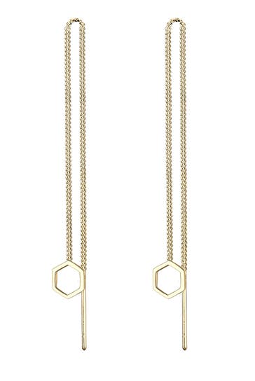 ELLI Ohrringe Hexagon Geo Minimal 925 Sterling Silber Gold