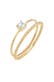 Ring Zirkonia 2er Set 925 Silber gold